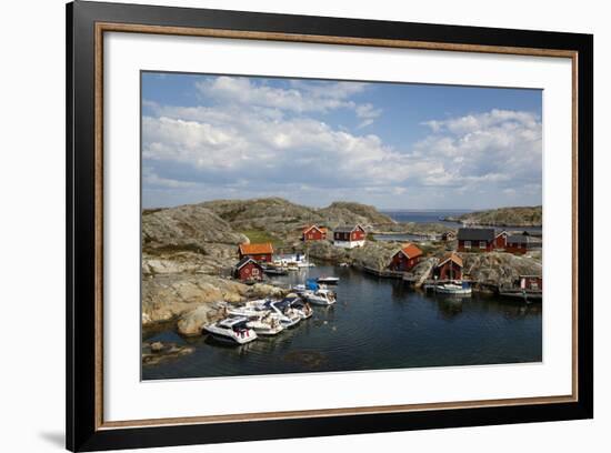 Timber Houses, Vaderoarna (The Weather Islands) Archipelago, Bohuslan Region, West Coast, Sweden-Yadid Levy-Framed Photographic Print