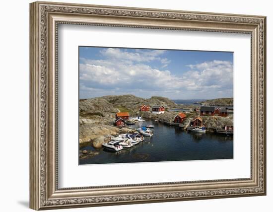 Timber Houses, Vaderoarna (The Weather Islands) Archipelago, Bohuslan Region, West Coast, Sweden-Yadid Levy-Framed Photographic Print