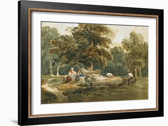 Timber Sawing, C.1820-Peter De Wint-Framed Giclee Print