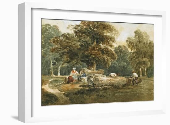 Timber Sawing, C.1820-Peter De Wint-Framed Giclee Print