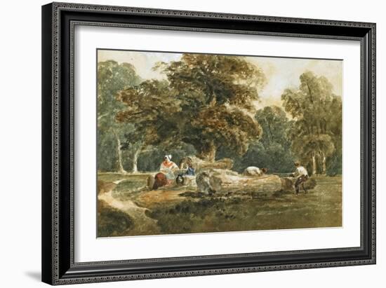Timber Sawing, C.1820-Peter De Wint-Framed Giclee Print
