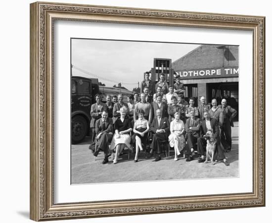 Timber Yard Workforce, Bolton Upon Dearne, South Yorkshire, 1960-Michael Walters-Framed Photographic Print