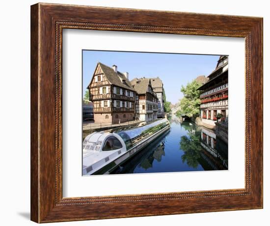 Timbered Buildings, La Petite France Canal, Strasbourg, Alsace, France-Miva Stock-Framed Photographic Print