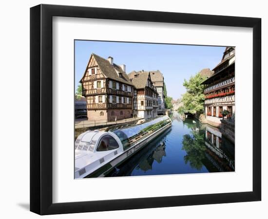 Timbered Buildings, La Petite France Canal, Strasbourg, Alsace, France-Miva Stock-Framed Photographic Print