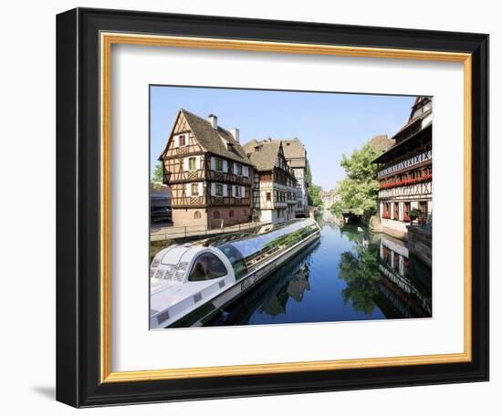 Timbered Buildings, La Petite France Canal, Strasbourg, Alsace, France-Miva Stock-Framed Photographic Print