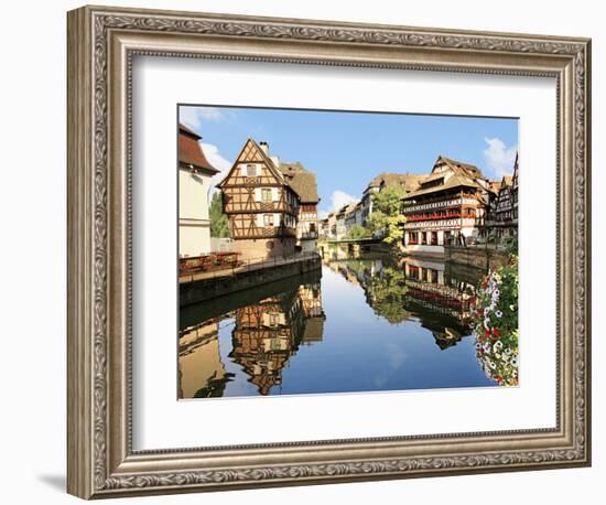 Timbered Buildings, La Petite France Canal, Strasbourg, Alsace, France-Miva Stock-Framed Photographic Print