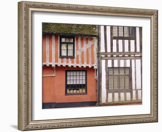 Timbered Buildings, Lavenham, Suffolk, England-Mark Mawson-Framed Photographic Print