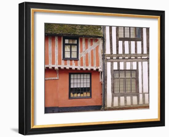 Timbered Buildings, Lavenham, Suffolk, England-Mark Mawson-Framed Photographic Print