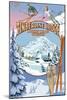 Timberline Lodge - Winter Views - Mt. Hood, Oregon-Lantern Press-Mounted Art Print