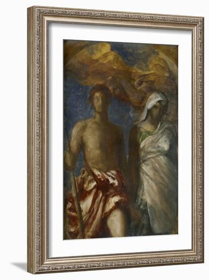 Time and Death, C. 1868-George Frederick Watts-Framed Giclee Print