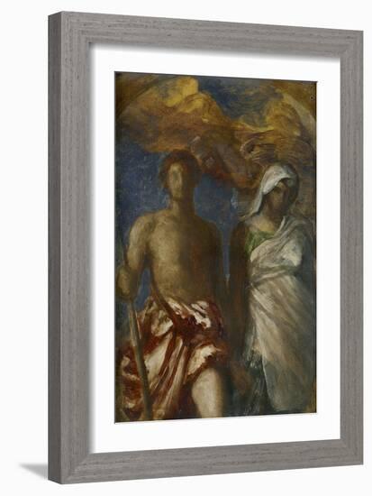 Time and Death, C. 1868-George Frederick Watts-Framed Giclee Print