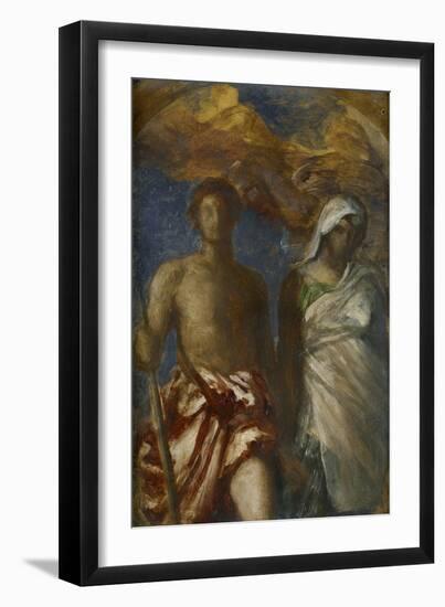 Time and Death, C. 1868-George Frederick Watts-Framed Giclee Print