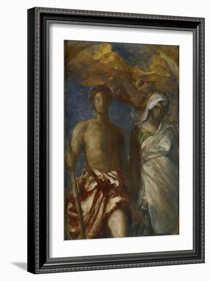 Time and Death, C. 1868-George Frederick Watts-Framed Giclee Print