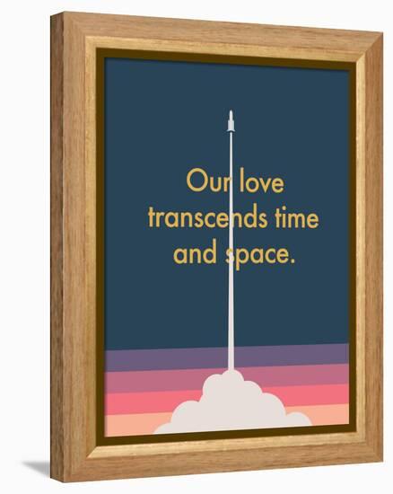 Time And Space Rocket-null-Framed Stretched Canvas