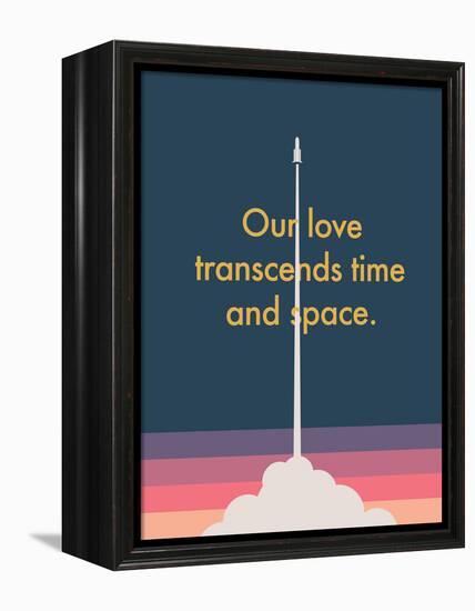 Time And Space Rocket-null-Framed Stretched Canvas