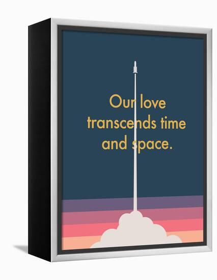 Time And Space Rocket-null-Framed Stretched Canvas