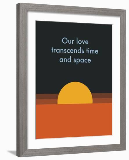 Time And Space Sun-null-Framed Art Print