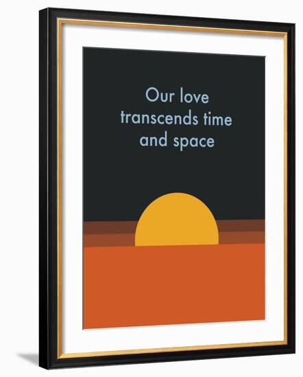 Time And Space Sun-null-Framed Art Print