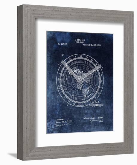 Time Chart, 1893- Blue-Dan Sproul-Framed Art Print