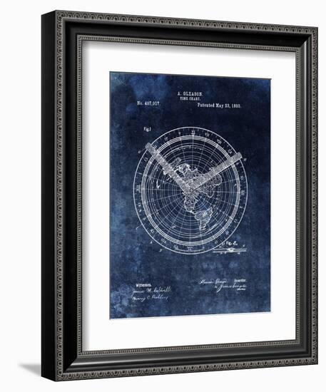 Time Chart, 1893- Blue-Dan Sproul-Framed Art Print