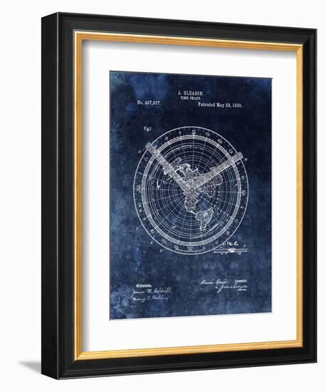 Time Chart, 1893- Blue-Dan Sproul-Framed Art Print