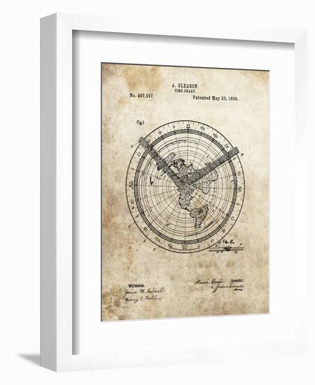 Time Chart, 1893-Dan Sproul-Framed Art Print