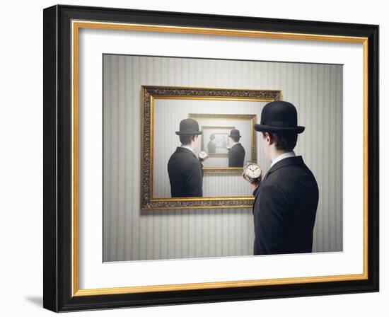 Time Concept-null-Framed Art Print