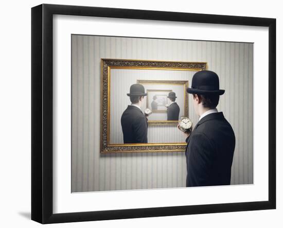 Time Concept-null-Framed Art Print