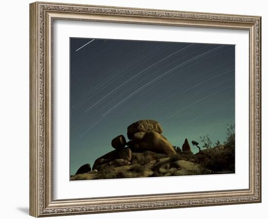 Time Exposure at Night, Joshua Tree National Park, California-Aaron McCoy-Framed Photographic Print