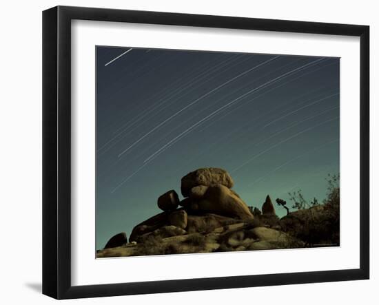 Time Exposure at Night, Joshua Tree National Park, California-Aaron McCoy-Framed Photographic Print