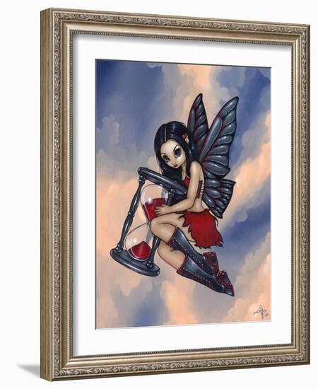 Time Flies - Hourglass Fairy-Jasmine Becket-Griffith-Framed Art Print