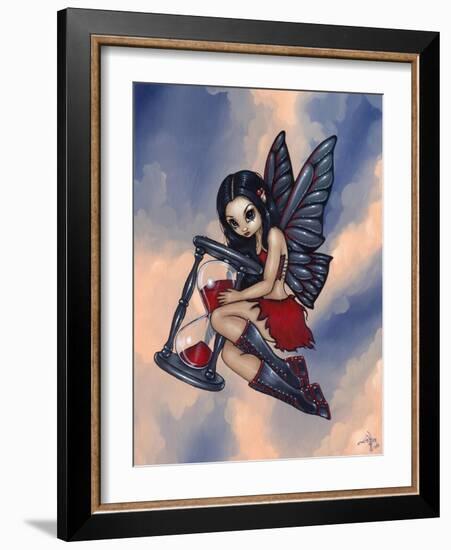 Time Flies - Hourglass Fairy-Jasmine Becket-Griffith-Framed Art Print