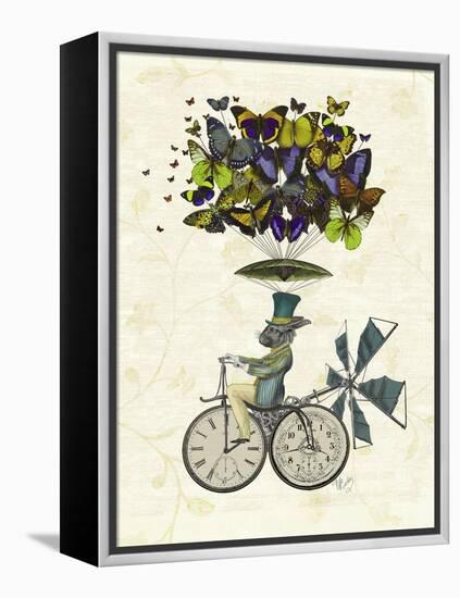 Time Flies Rabbit-Fab Funky-Framed Stretched Canvas