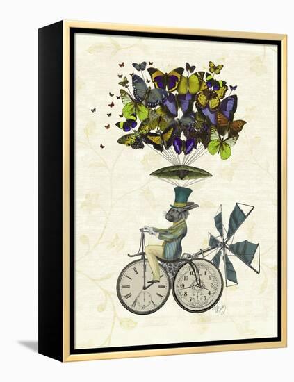 Time Flies Rabbit-Fab Funky-Framed Stretched Canvas