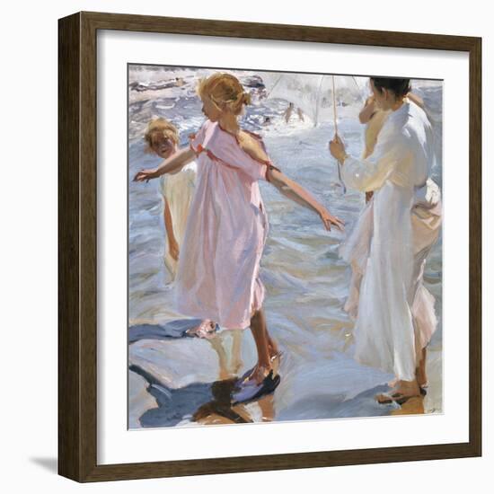 Time for a Bathe, Valencia-Joaquín Sorolla y Bastida-Framed Giclee Print