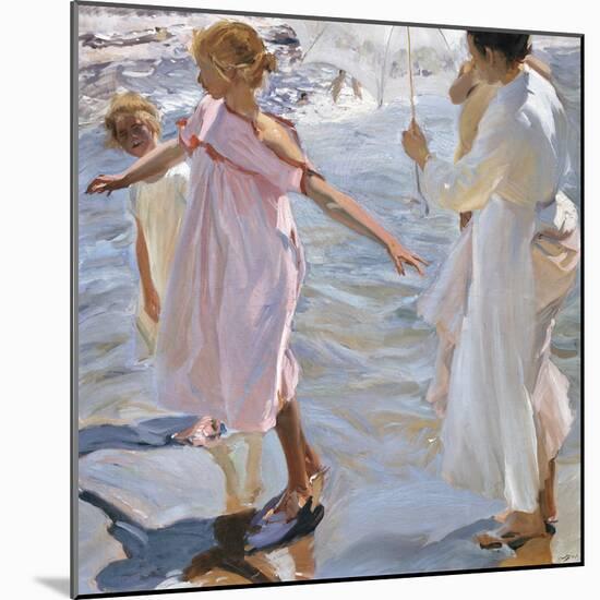 Time for a Bathe, Valencia-Joaquín Sorolla y Bastida-Mounted Giclee Print