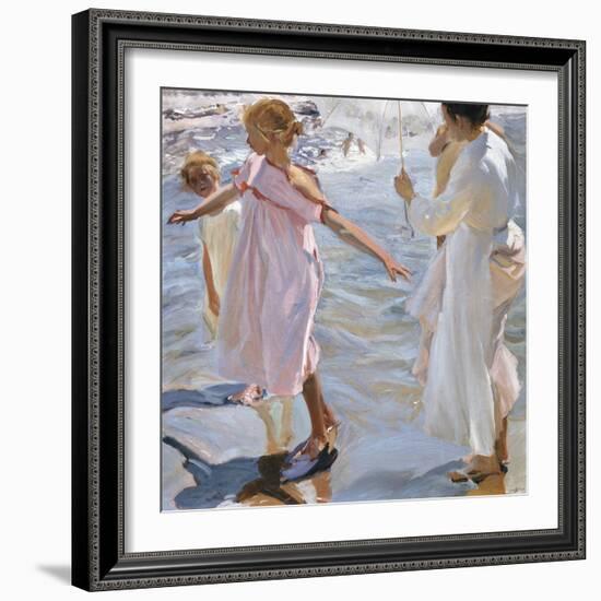 Time for a Bathe, Valencia-Joaquín Sorolla y Bastida-Framed Giclee Print