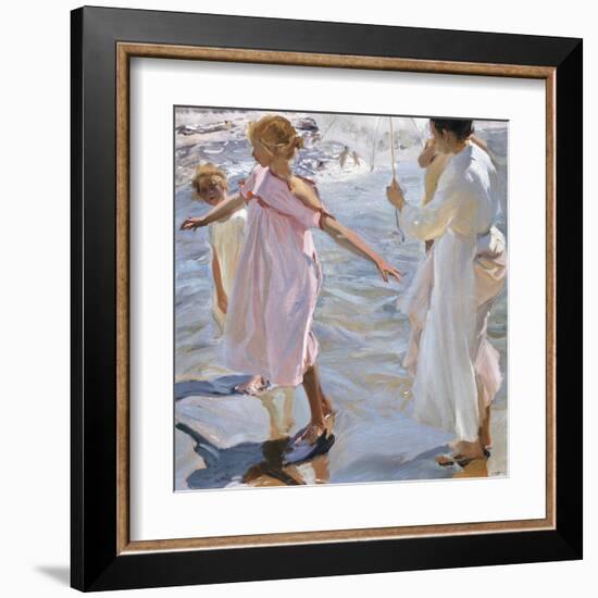 Time for a Bathe, Valencia-Joaquín Sorolla y Bastida-Framed Giclee Print