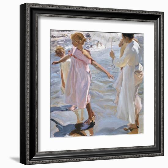 Time for a Bathe, Valencia-Joaquín Sorolla y Bastida-Framed Giclee Print