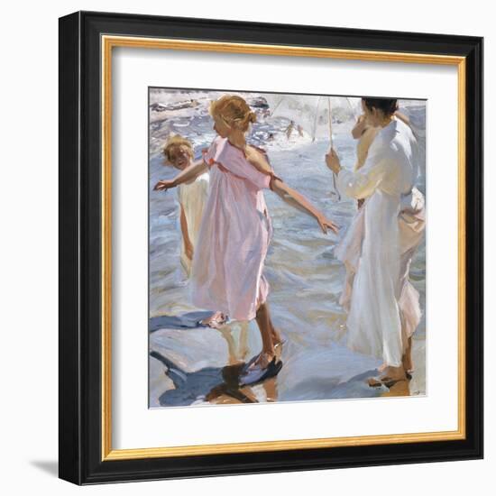 Time for a Bathe, Valencia-Joaquín Sorolla y Bastida-Framed Giclee Print