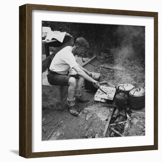 Time for Food at Boys Club 1931-null-Framed Photographic Print