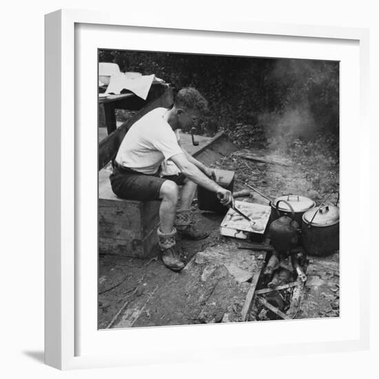 Time for Food at Boys Club 1931-null-Framed Photographic Print