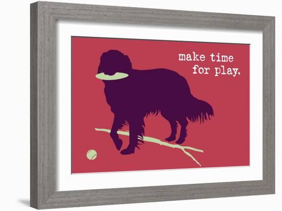 Time For Play - Red Version-Dog is Good-Framed Art Print