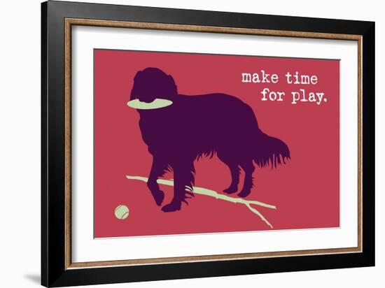 Time For Play - Red Version-Dog is Good-Framed Art Print