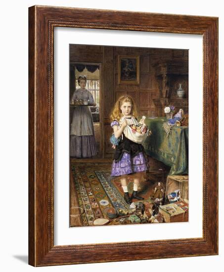 Time for Tea-George Goodwin Kilburne-Framed Giclee Print