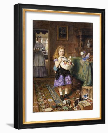 Time for Tea-George Goodwin Kilburne-Framed Giclee Print