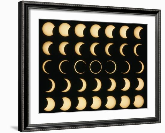 Time-lapse Image of a Solar Eclipse-Dr. Fred Espenak-Framed Photographic Print