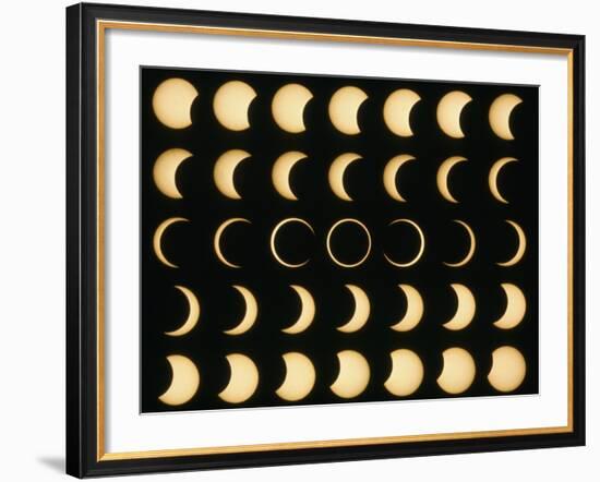 Time-lapse Image of a Solar Eclipse-Dr. Fred Espenak-Framed Photographic Print