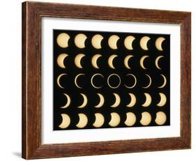 Time-lapse Image of a Solar Eclipse-Dr. Fred Espenak-Framed Photographic Print