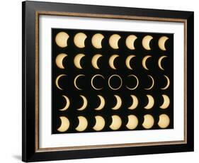 Time-lapse Image of a Solar Eclipse-Dr. Fred Espenak-Framed Photographic Print